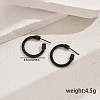 Stylish Stainless Steel Twisted C-shaped Stud Earrings for Women's Daily Wear NT3408-3-1