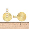 Flat Round Brass Stud Earrings KK-U058-60G-5