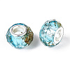 Transparent Resin Rondelle European Beads RESI-N044-01J-3