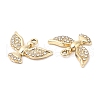 UV Plating Alloy Rhinestone Pendants PALLOY-A004-06G-3