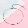 Tarnish Resistant 304 Stainless Steel Cable Chains Anklets AJEW-AN00392-01-4