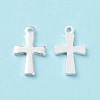 304 Stainless Steel Tiny Cross Charms STAS-L234-077S-4