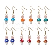 Handmade Lampwork Dangle Earrings EJEW-MZ00440-1