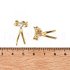 304 Stainless Steel Micro Pave Clear Cubic Zirconia Stud Earrings EJEW-I318-01G-05-5