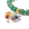 Natural Green Aventurine Stretch Bracelet BJEW-JB08747-04-4