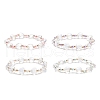 Glass Heart Beaded Stretch Bracelet for Women BJEW-JB08517-1