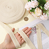 50 Yards Cotton Herringbone Ribbon OCOR-WH0036-31-3