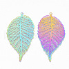 Ion Plating(IP) 201 Stainless Steel Filigree Big Pendants STAS-S108-85-2