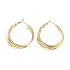 Vacuum Plating 202 Stainless Steel Hoop Earrings EJEW-A041-06G-1