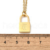 304 Stainless Steel Rolo Chain Pendant Necklaces NJEW-S444-01G-20-3