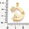 Brass Micro Pave Clear Cubic Zirconia Pendants KK-N268-27G-3