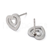 304 Stainless Steel Stud Earrings EJEW-M242-02K-P-2