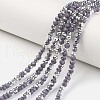 Electroplate Opaque Glass Beads Strands EGLA-A034-P6mm-M17-1