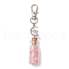 Flower Acrylic & Glass Wishing Bottle Pendant Decorations HJEW-JM03179-4