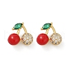 Brass Micro Pave Cubic Zirconia Stud Earrings EJEW-F895-27A-01G-4