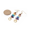 Gemstone Chip Beaded Dangle Earring with 304 Stainless Steel Earring Hook EJEW-JE05188-3