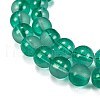 Frosted Transparent Glass Bead Strands X1-GLAA-P065-8mm-14-4