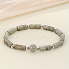 Natural Labradorite Beaded Stretch Bracelets for Men Women WGE4A78-05-1