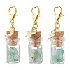 21Pcs 7 Styles Chakra Natural & Synthetic Gemstone Chips inside Glass Wishing Bottle Pendant Decoration HJEW-JM03307-3