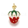 Brass Enamel Pendants KK-K401-47B-G-1