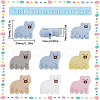 SUNNYCLUE 12Pcs 6 Colors Bear Food Grade Eco-Friendly Silicone Focal Beads SIL-SC0001-89-2