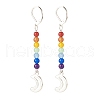 Natural Malaysia Jade with Alloy Charm Long Dangle Leverback Earrings EJEW-JE04910-3