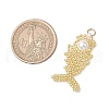 Glass Seed Beaded Fish Pendants PALLOY-MZ00666-3