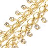 2-Row Brass Textured Oval Link Chains CHC-L053-01G-02-1