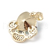Rack Plating Brass Micro Pave Cubic Zirconia Pendants KK-C015-01G-06-3