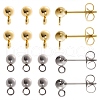 SUNNYCLUE 40Pcs 2 Style 304 Stainless Steel Ball Post Stud Earring Findings STAS-SC0005-25-1