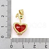 Rack Plating Brass Micro Pave Clear Cubic Zirconia Pendants X-ZIRC-L100-161G-03-3