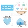  36Pcs 6 Colors Food Grade Eco-Friendly Silicone Beads SIL-NB0001-07-2