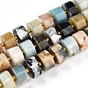 Natural Flower Amazonite Beads Strands G-T140-33-4
