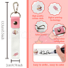 PU Leather & Cotton Name Marker Keychain AJEW-WH0514-030-2