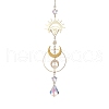 Brass Moon Eye Hanging Ornaments HJEW-TA00219-1