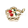 Brass Enamel Pendants KK-B136-04G-01-2