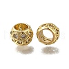 Brass Micro Pave Clear Cubic Zirconia European Beads ZIRC-I070-059G-1