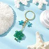 Glass and Synthetic Turquoise Turtle keychains KEYC-MZ00040-04-1