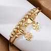 Brass Cuff Charm Bangles BJEW-U025-05G-3