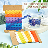 Gorgecraft 4 Cards 2 Styles  Polyester Wavy Fringe Trim Ribbon DIY-GF0009-48B-6