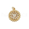 Brass Micro Pave Cubic Zirconia Pendants KK-S528-19G-1