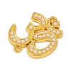 Brass ABS Imitation Pearl Connector Charms KK-R224-08G-2