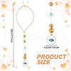 Shell and Acrylic Beaded Car Hanging Decorations HJEW-DR00018-2