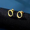 201 Stainless Steel Stud Earrings WG24A34-15-1