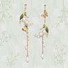 Sweet Style Alloy Resin Butterfly Tassel Stud Earrings FS-WGC6399-05-1