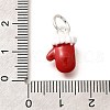 Christmas Theme Brass Enamel Charms KK-R212-15B-P-3