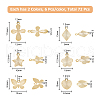 SUPERFINDINGS 72Pcs 12 Style Brass Charms KK-FH0005-78-2