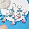 Mermaid Opaque Resin Pendant Keychain KEYC-JKC00624-2