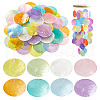   80Pcs 8 Colors Natural Capiz Shell Connector Charms SHEL-PH0001-49-1