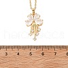 Brass Micro Pave Cubic Clear Zirconia Butterfly Pendant Neckalces for Women NJEW-S448-06G-5